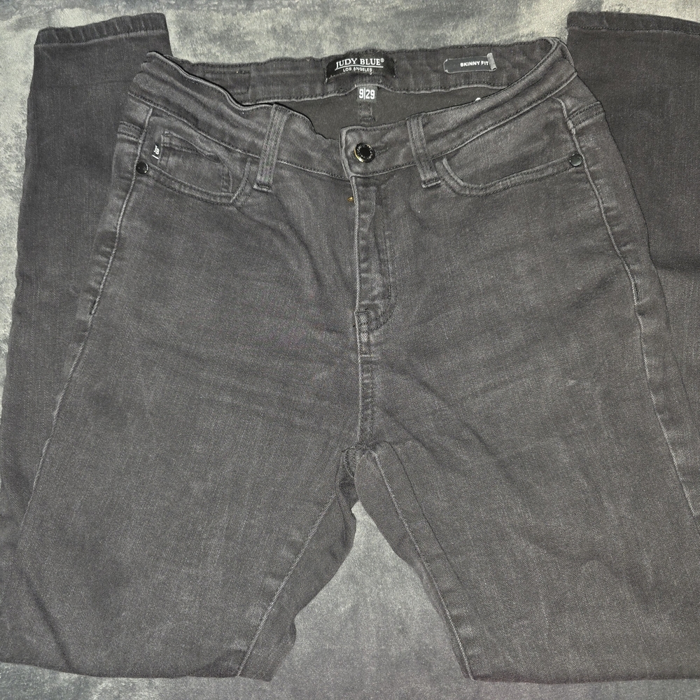 Judy Blue Gray Slim Straight Jeans